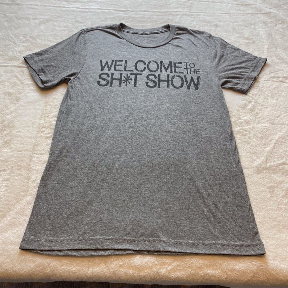 Texas True Threads Gray Graphic Front T-Shirt Size Medium